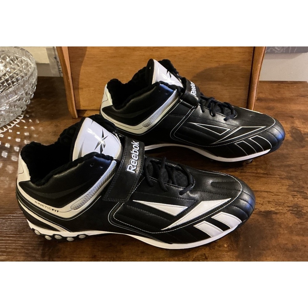 Reebok EQUIPMENT NFL KINETICFIT‎ HEXRIDE Men's Football Cleats - Size 15 Black